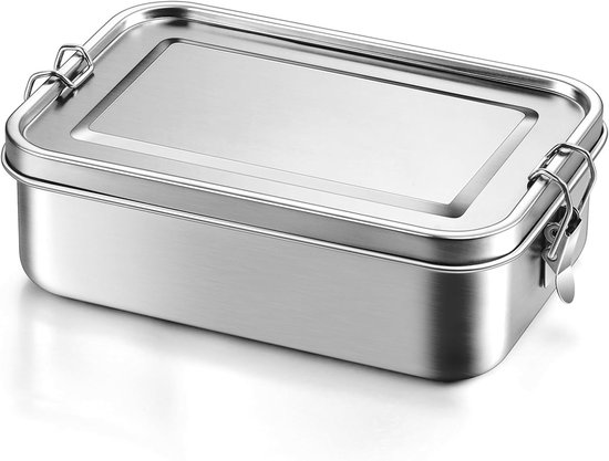 Set de 7 Boîtes de conservation TTLUOKER® en acier inoxydable 304 - Boîte à lunch - Boîtes hermétiques et anti-fuites Prep des repas - Compatible congélateur et lave-vaisselle - Sans BPA