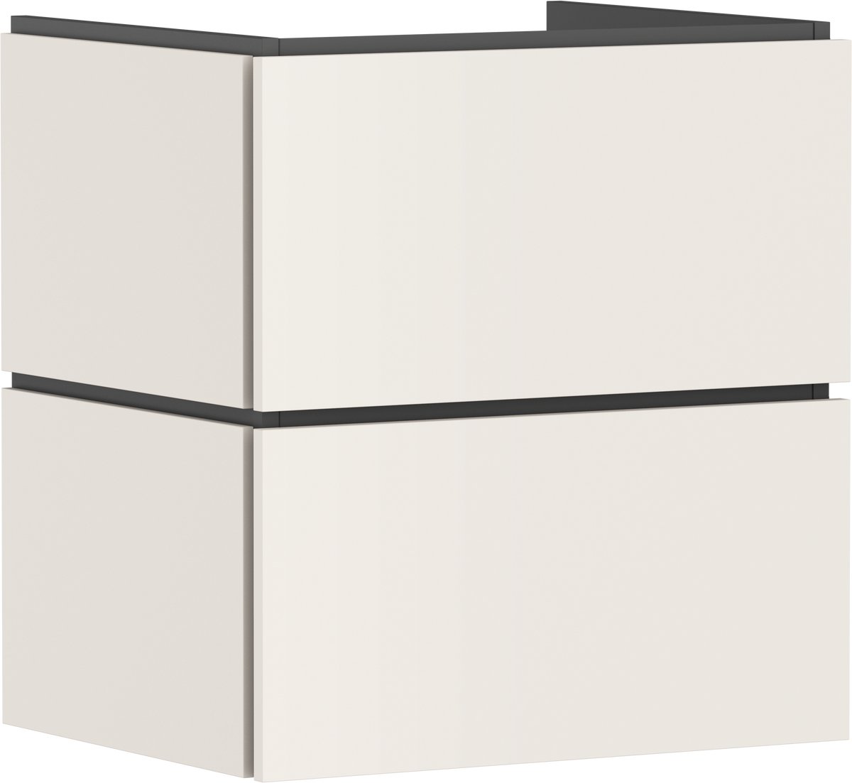 hansgrohe Xilesa E - Badmeubel - 580/470mm maat - 2 lades - Push-open lades - Voor wastafel - Sand Matt Beige