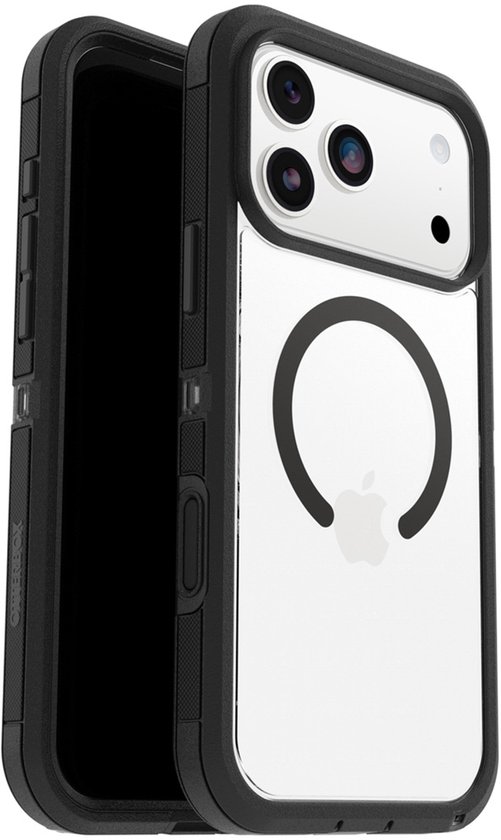 Otterbox Defender Pro XT - Geschikt voor iPhone 17 Pro Max hoesje - Magsafe Backcover - Zwart/Transparant