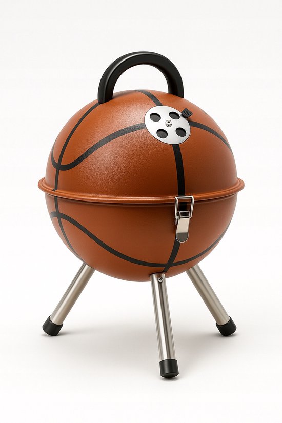Draagbare Kolengrill "Basketbal" 36x48cm - Camping & Balkon van Merkloos — afbeelding 2