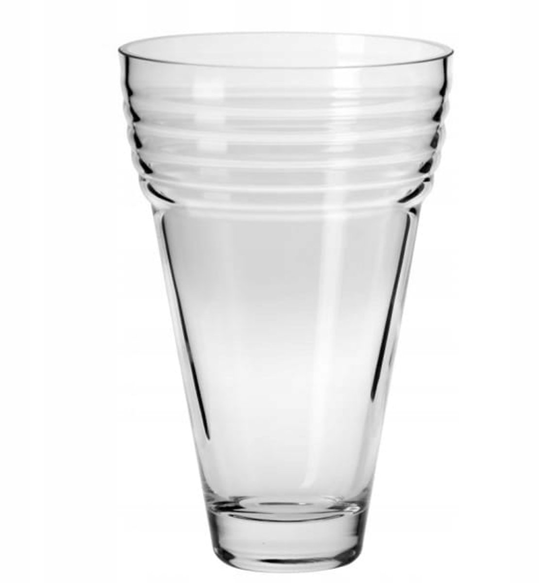 Krosno Kegelvaas met Ribbels, 30 cm - Elegant Premium Glaswerk