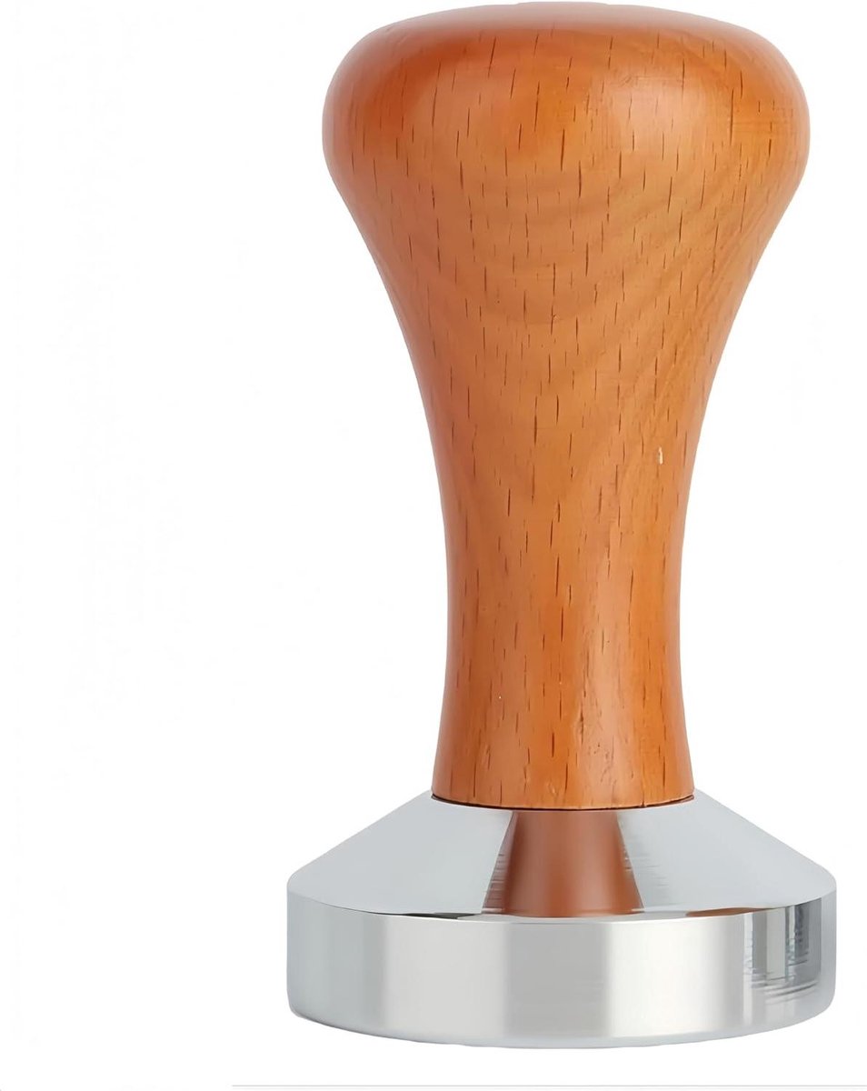 Koffie Tamper 51mm RVS Base voor Espresso Poeder en Koffie Druk met.