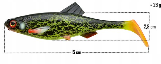 BIG Ripper Kopyto 15cm 26g Gummi Aas - Snoek, Baars, Zander, Zander van Relax — afbeelding 4