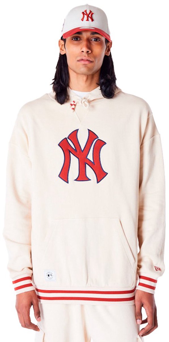 New Era Mlb Rib Infill New York Yankees Hoodie L Man Beige