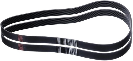 Allecto plus - Set van 2 poly-V-riemen, 10 ribben, 102 cm lengte, 10 cm breedte, 0,35 cm hoogte - EPDM-rubber - Multi-wig micro-V-riemen