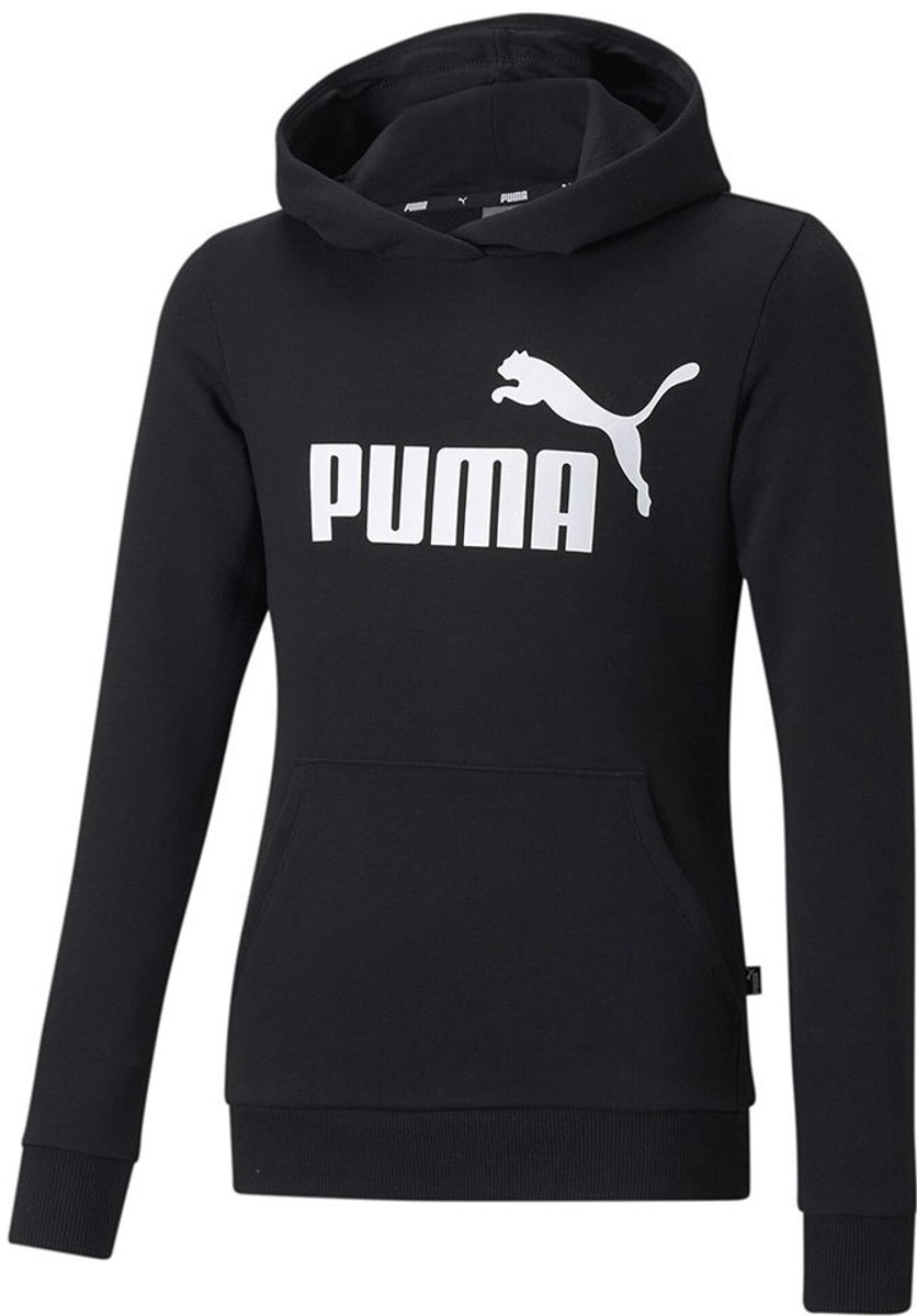 Puma Ess Logo Tr Hoodie 5-6 Years Meisjes Zwart