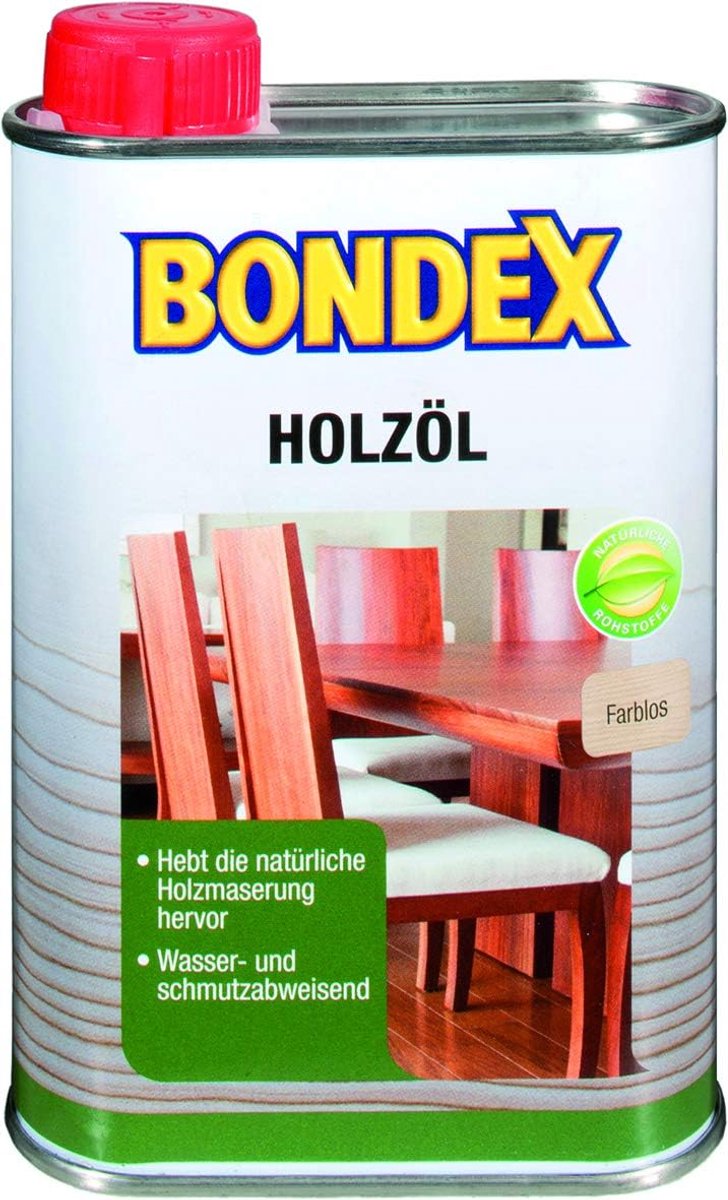 Bondex 352494 Houtolie kleurloos 0,25 L voor 3,5 m² - Water- en vuilafstotend - Op basis van natuurlijke grondstoffen - Ademend