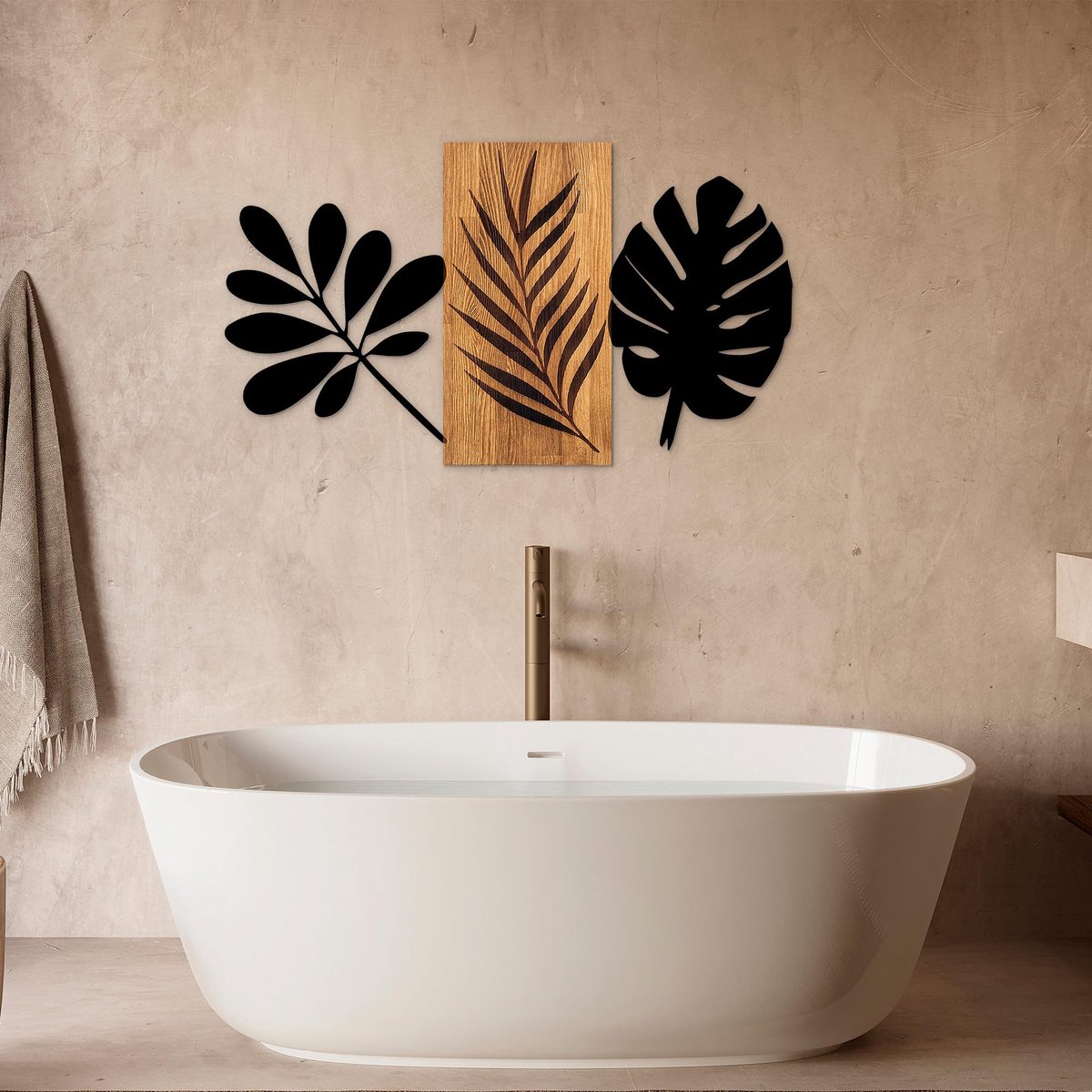 Azomor® Unieke wanddecoratie van hout en metaal voor modern interieurontwerp