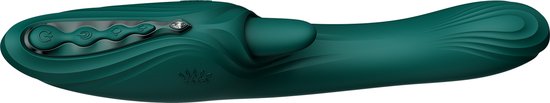 ZALO - Ares - Vibromasseur lapin point G chauffant - Contrôle par application - Vert émeraude