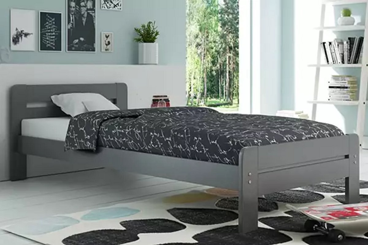 BMS - Bed - 120x200 cm - Met Matras - Graphiet