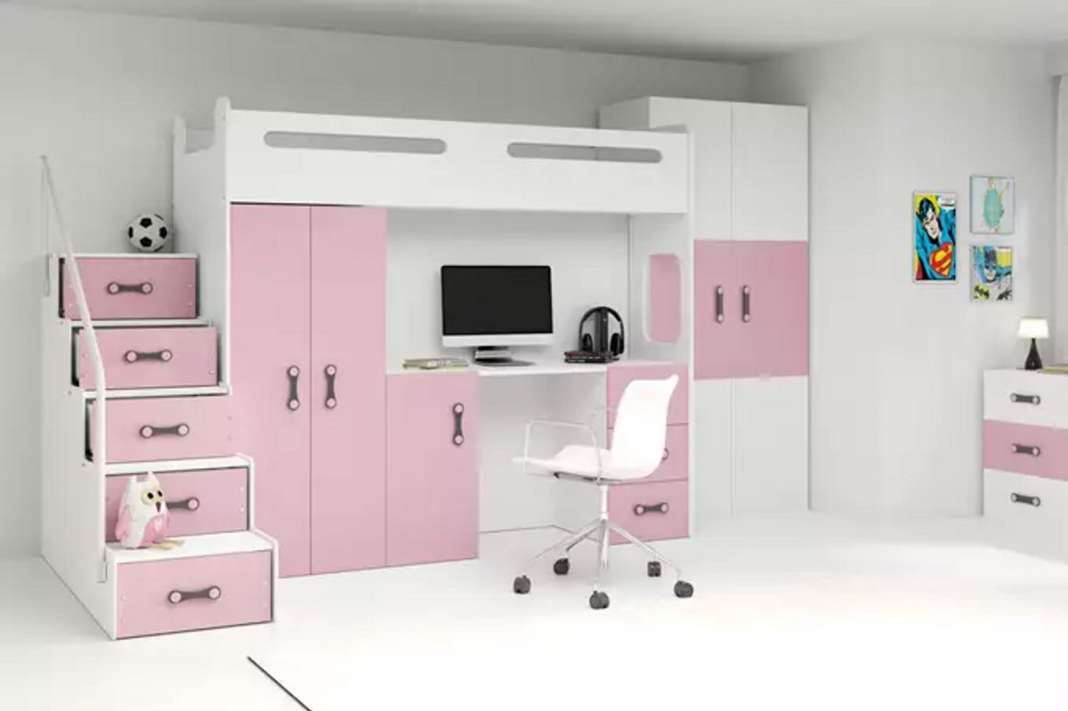 BMS MAX 4 - Bed - 80x200 cm - Jeugd - Roze