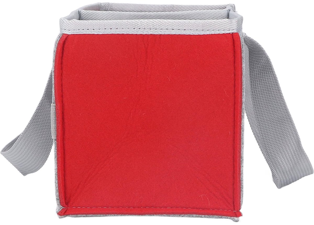 Draagbare Draagtas, Extra Ruimte Vilten Stoffen Koffer voor Toniebox Player Starter Set Reisopbergtas met Handvat 26 X 13,7 X 14,4 Cm / 10,2 X 5,4 X 5,7 Inch (Rood)