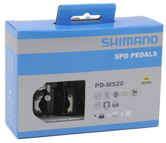 Pedaalset Shimano SPD M520 met schoenplaatjes SM-SH51 - zwart van Merkloos — afbeelding 5