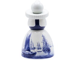 Proud Mary Royal Delft - Zicht op Amsterdam - 17 cm - Delfts blauw - nieuwste exemplaar - Amsterdam 750 jaar - geschenkdoos - cadeau vrouw