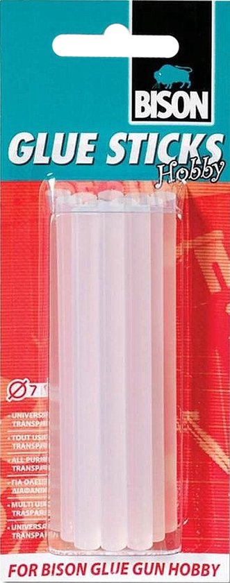 12x bâtons de colle Bison Hobby Colle transparente 12 pièces