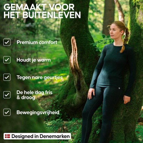 Danish Endurance Thermo Shirt Met Lange Mouwen Voor Dames - Van Merino Wol Paars L 655c879c1e95645b7b7f8a05