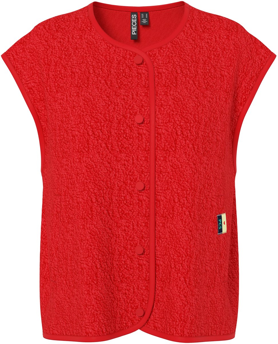 PIECES - PCKATTY TEDDY VEST BC - Dames - Gewatteerde jassen