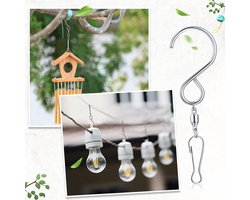 8pack - draaibare haken - clips - voor het ophangen van windmolens - kristallen twisters