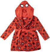 Spiderman Badjas Kinderen – Rode Marvel Ochtendjas met Capuchon – Fleece