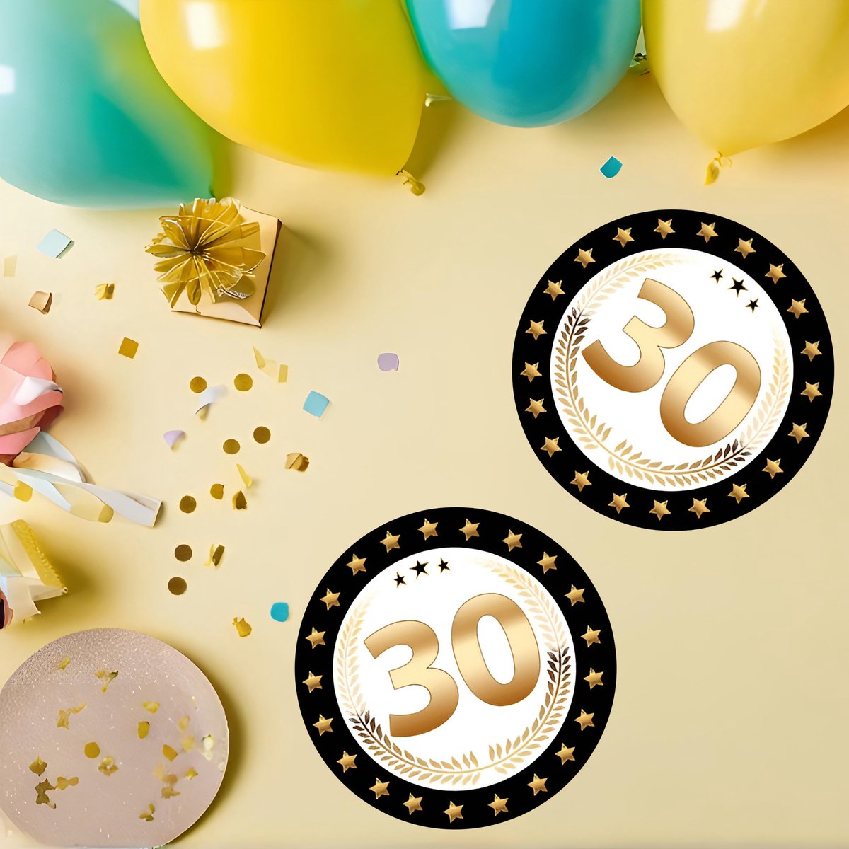 Bierviltjes 30 - 50x stuks - zwart/goud - luxe - verjaardag/jubilea - feestartikelen