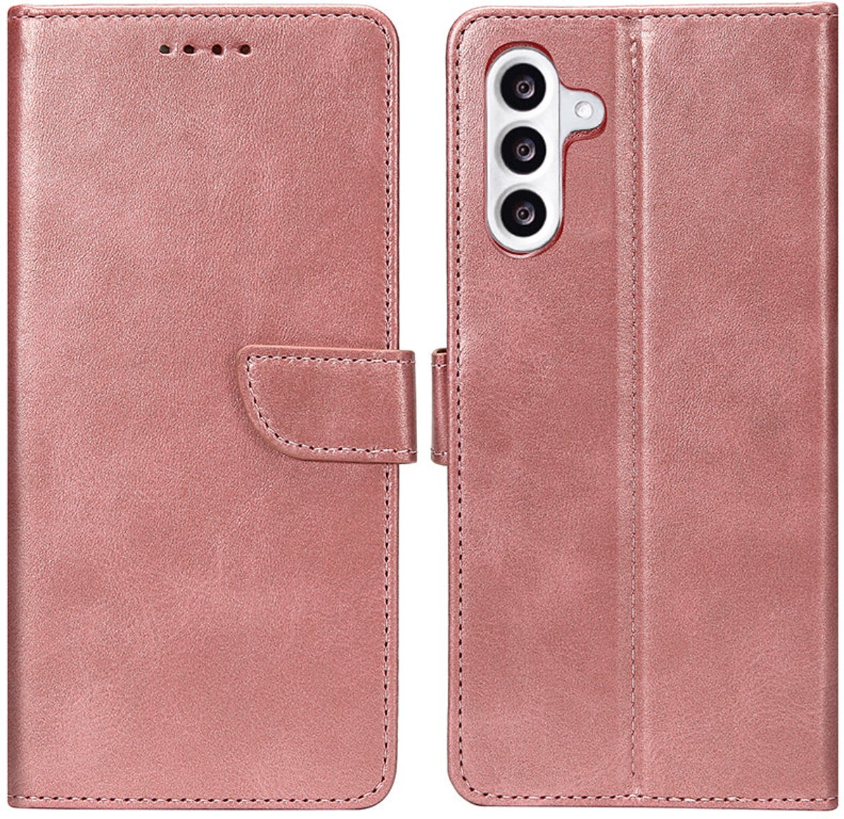 Rixus Bookcase For Samsung Galaxy A56 Pink
