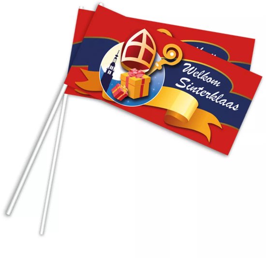 Sinterklaas agitant des drapeaux 50 pièces