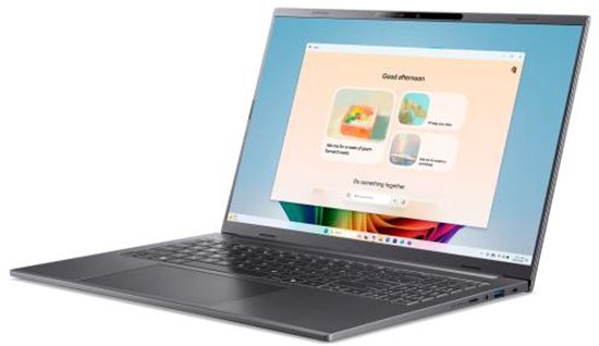 Acer Aspire 16 AI A16-52M-79S1 Copilot+ PC Intel Core Ultra 7 256V Laptop 40,6 cm (16") WUXGA+ 16 GB LPDDR5x-SDRAM 1 TB SSD Wi-Fi 7 (802.11be) Windows 11 Home Grijs - Acer - Hoofdafbeelding