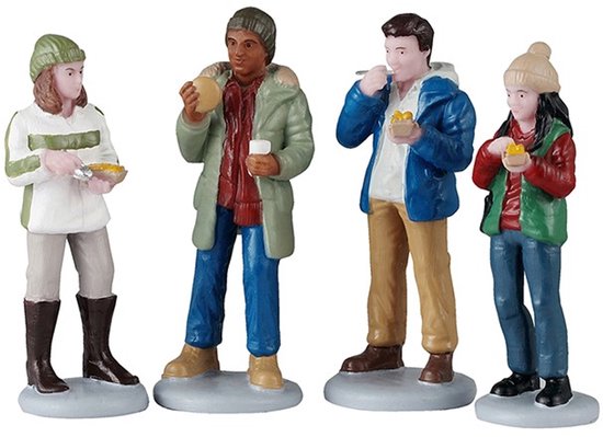 Lemax - Food Truck Patrons - Set van 4