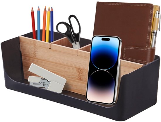 Bureau-organizer, acryl met 5 vakken voor bureau, scheidingswand voor Bureau-organizer, acryl met 5 vakken voor bureau, scheidingswand voor