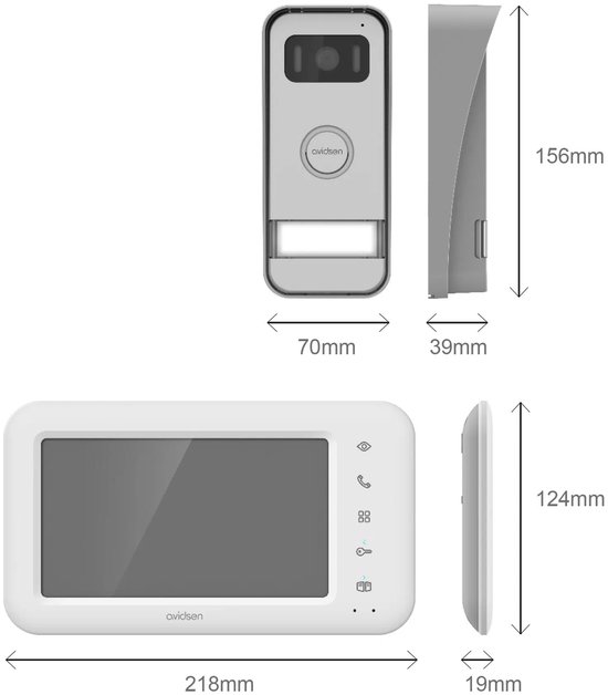 Avidsen Elia Smart 2 Wifi intercom met camera - bedraad - Slimme deurbel - bekabeld - max 100 meter van Avidsen — afbeelding 4