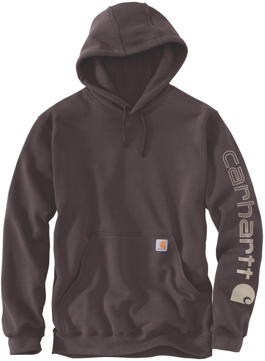 Carhartt Sleeve Logo Hooded Sweatshirt K288 Sepia-XXL Dark Sea