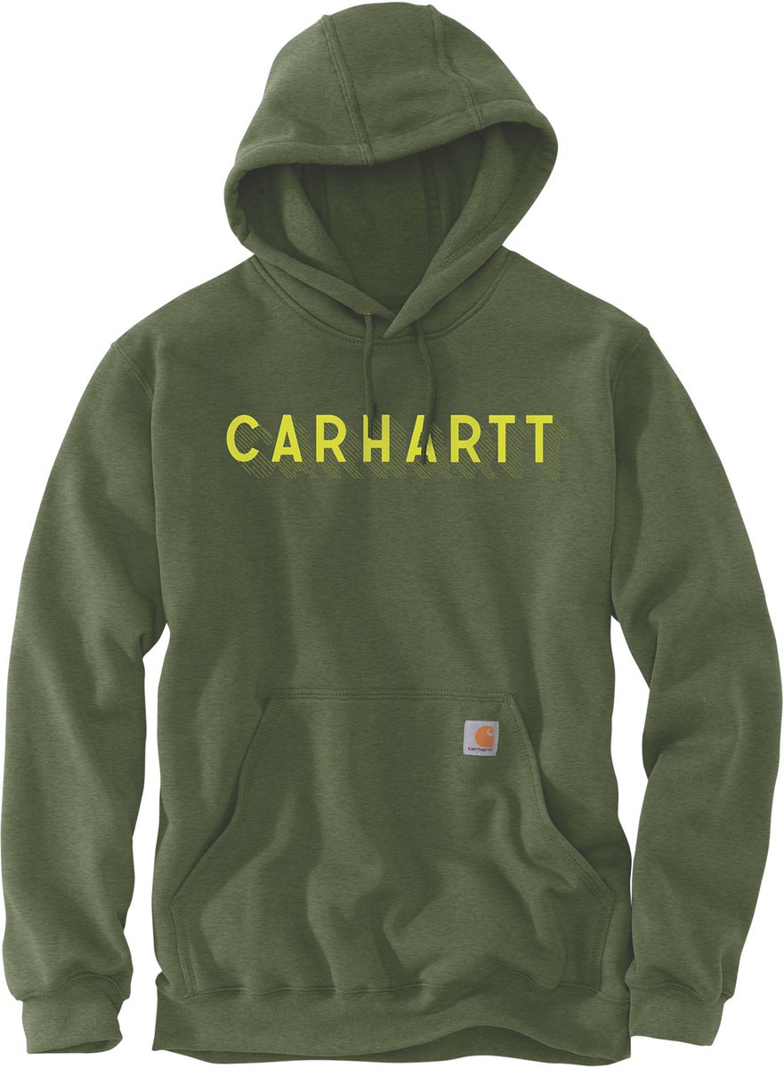 Carhartt Rain Defender Logo Graphic Sweats Chive Heather-M Groen