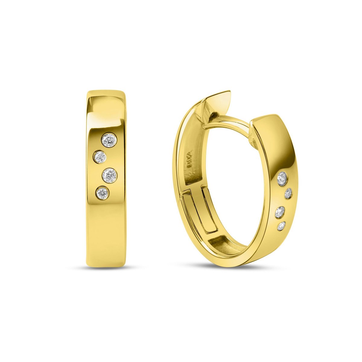 Orolino Ohrringe Gold 585 mit 8 Brillanten zus. 0,04ct.