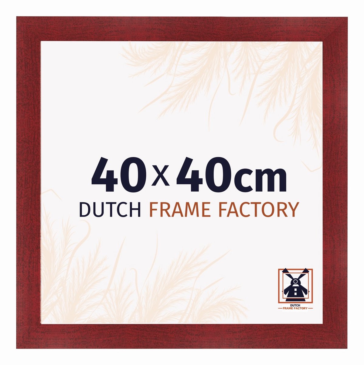 Dutch Frame Factory Fotolijst 40x40 cm - MDF - Wijnrood Geveegd - Praag