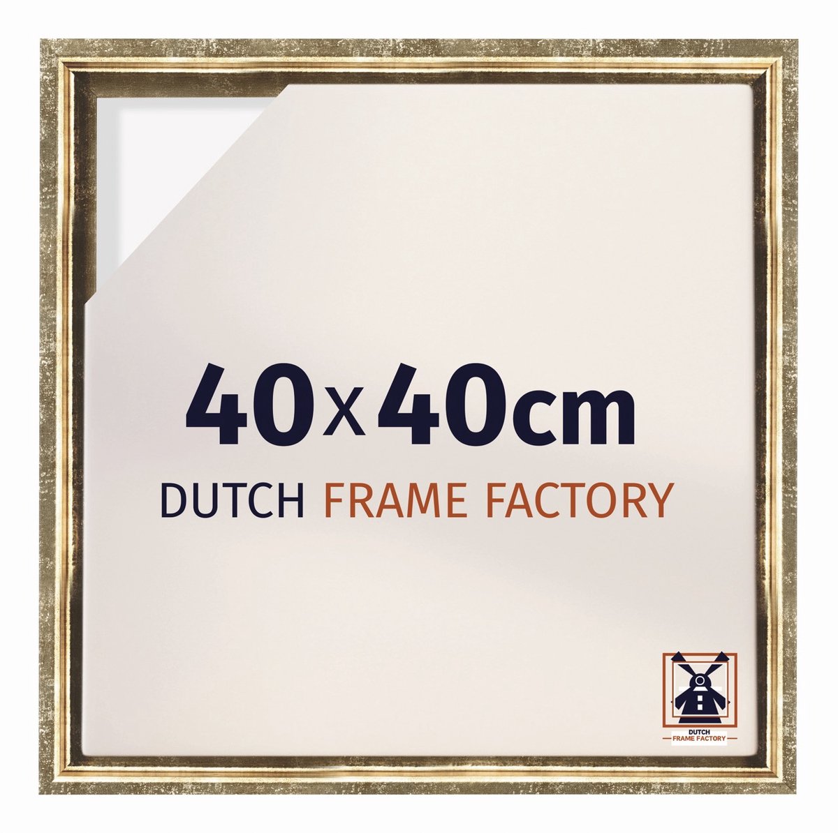Dutch Frame Factory Baklijst 40x40 cm - Goud Antiek - Geschikt voor Canvasdoek - MDF Baklijst Lausanne