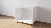 Meuble bas pour évier encastré sans portes - 90 cm, blanc, 55 x 72 cm