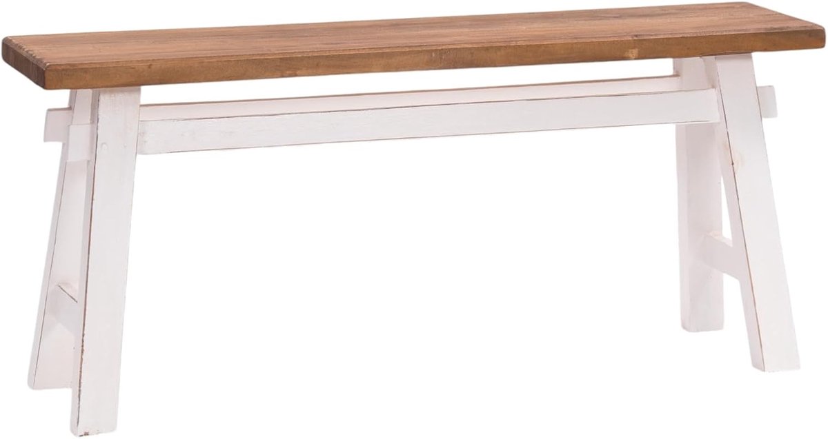 Natuurlijke Houten Bank - Rustieke Zitbank met Multifunctioneel Gebruik - 118x27,5x53cm