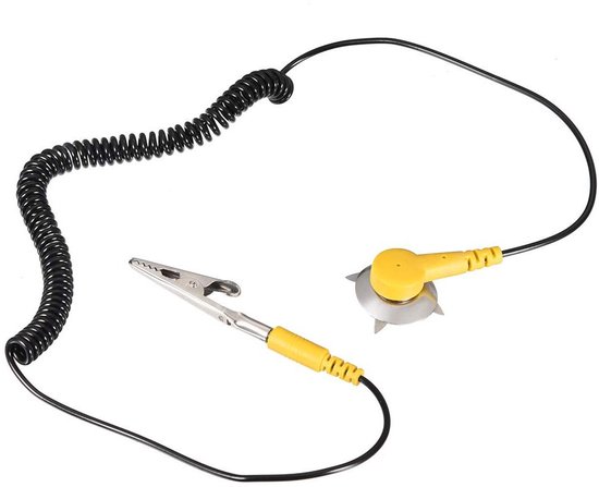InLine Antistatik Arbeitsmatte, 90x60 cm, ESD Schutz, ableitfähige PVC-Oberfläche, inkl. Spiralkabel mit Krokodilklemme – für Elektronikarbeiten, 55553A