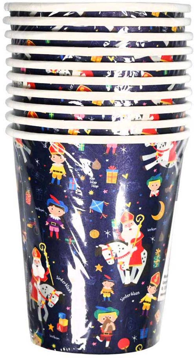 Papieren Bekertjes Sinterklaasfeest - 10st.
