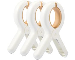 Handdoekknijpers – Handdoekclips – Wasknijpers - Anti-slip – Set van 3 - Badlaken-Strandhanddoekclips - Plastic Quiltclips - Knijpers - Grote Wasknijper Handdoekknijpers - Winddicht
