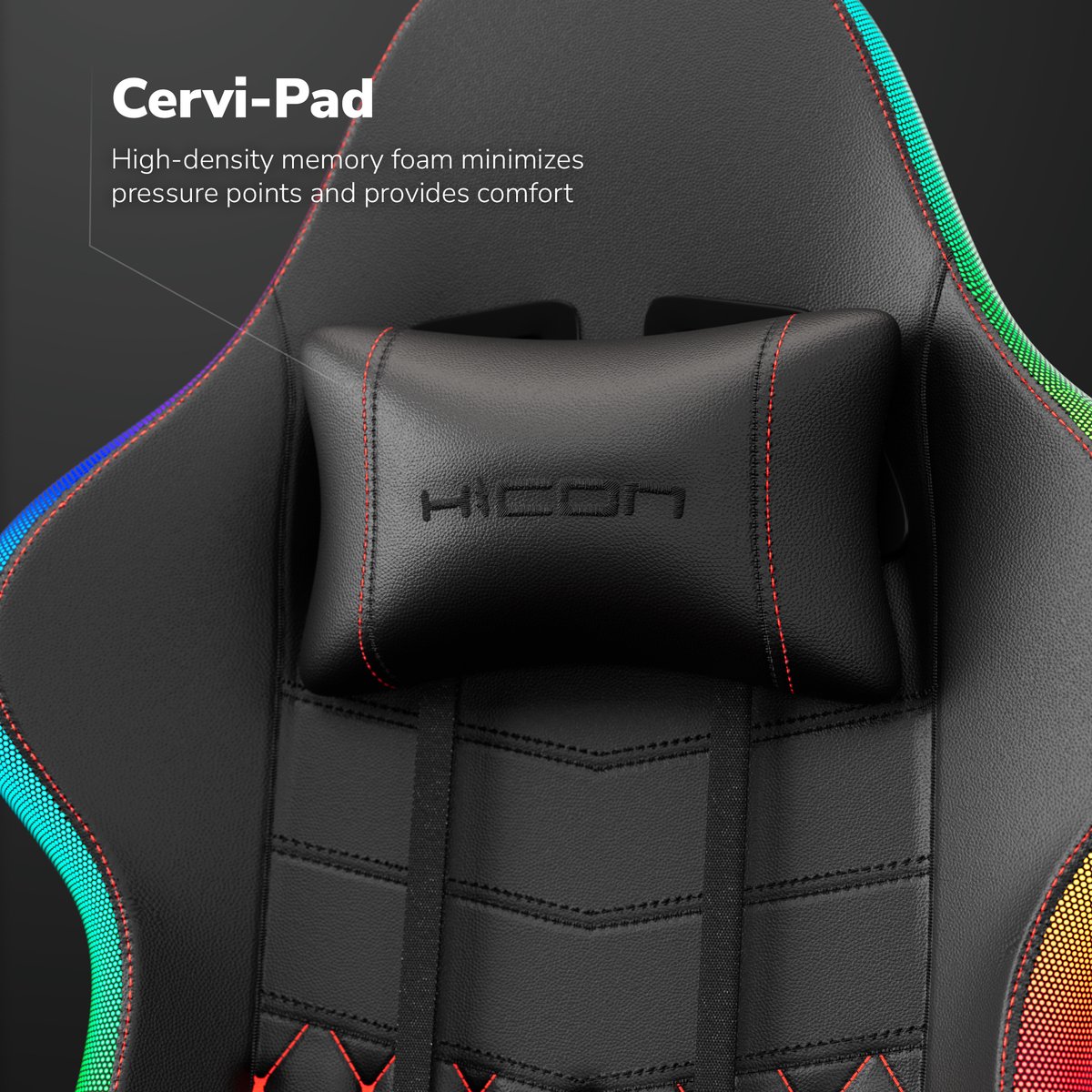 HICON Gamestoel met Led - Gaming Chair thumbnail 4