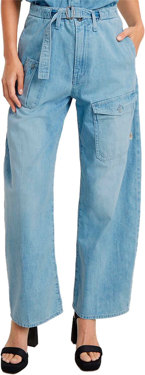 G-Star Belted Cargo Loose Wmn Dames Jeans Blauw
