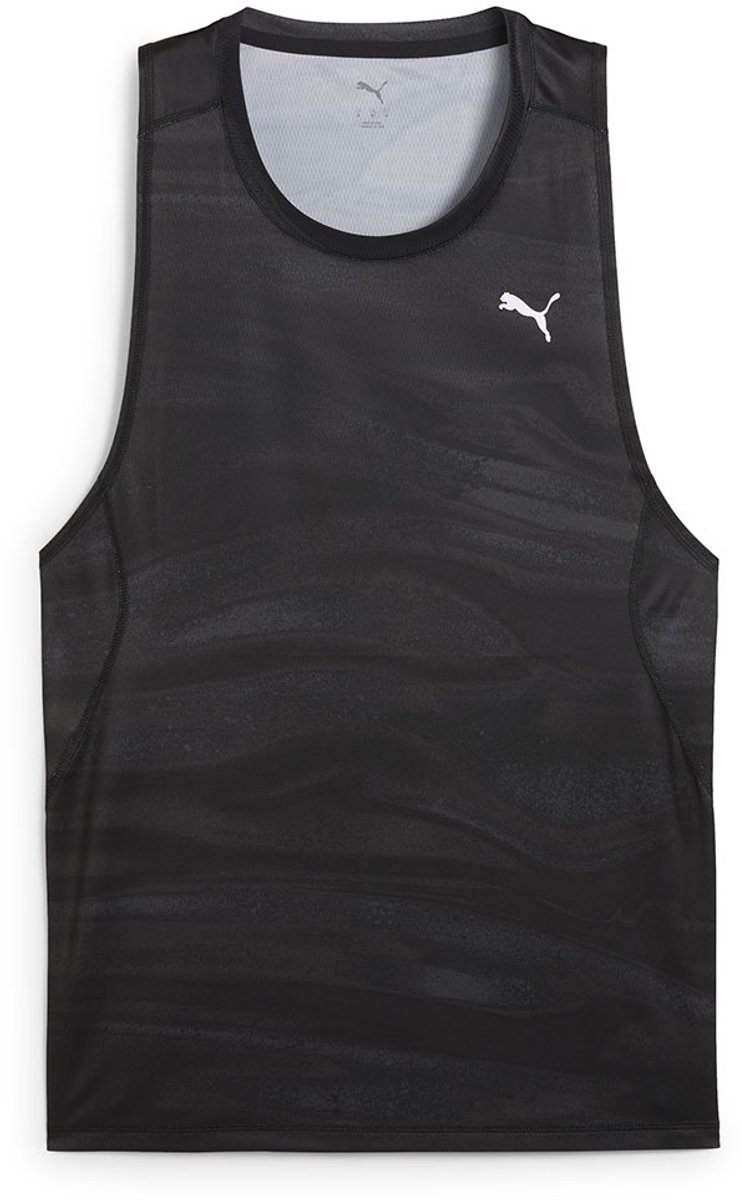 Puma Velocity Aop Mouwloos T-shirt Man Zwart