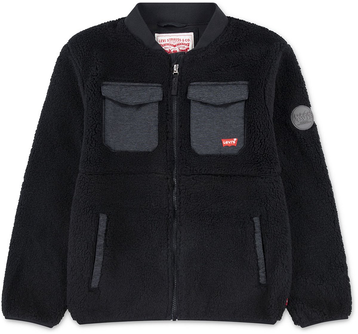 Levi´s ® Kids Utility Sherpa Jas 16 Years Jongens Zwart