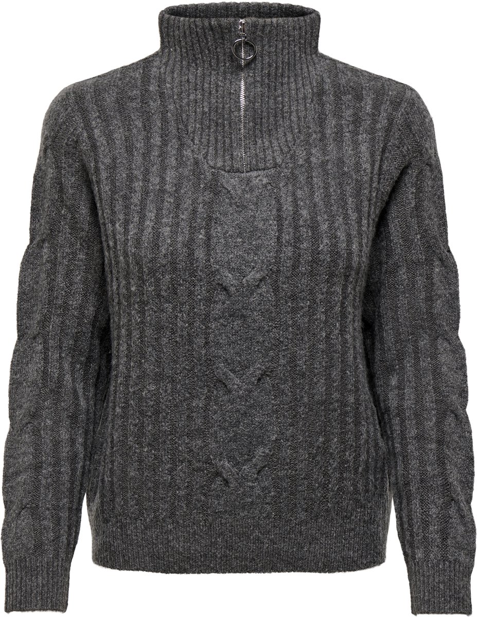 JDY - JDYANDREA L/S ZIP CABLE PULLOVE KNT NOOS - Dames - Gebreide truien