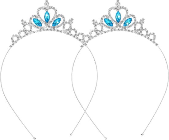 Zilveren prinsessenkroon met diamanten