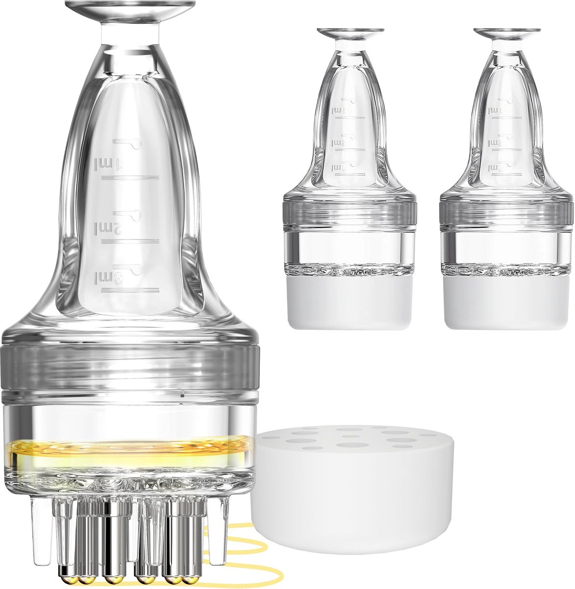 Image of 2 applicators, snelle en efficiënte applicatie, geen rommel haar serum applicator kleine applicatietool, haar applicator fles borstel hoofdhuid applicator kam