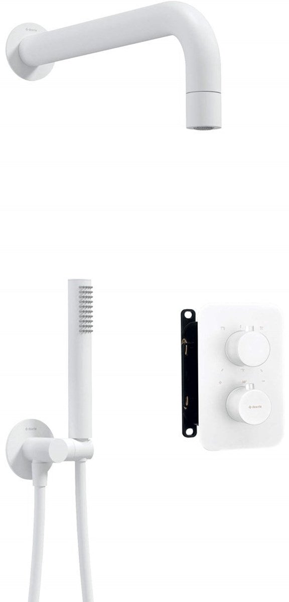 Thermostatic shower set w/ concealed box