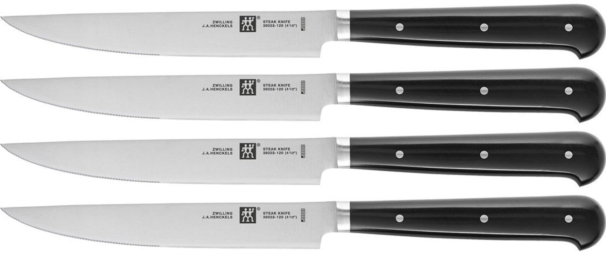 Zwilling 39029002-0 Steakset mit Welle, 4 TLG, Edelstahl, Schwarz/Silber (39029-002-0)