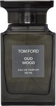 Tom Ford Oud Wood Eau de Parfum 100 ml in een donkergroene glazen fles.